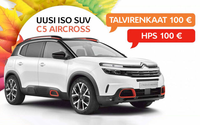 Citroën C5 Aircross: talvirenkaat 100€ ja HPS 100€