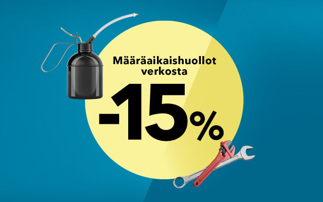 Määräaikaishuollot 15 % alennuksella