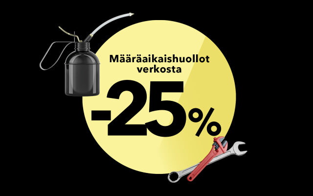 Black Friday: Määräaikaishuollot 25 % alennuksella