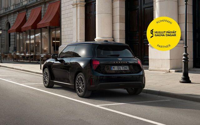 MINI Cooper E Blackyard hullulla 0 % korolla 299 €/kk
