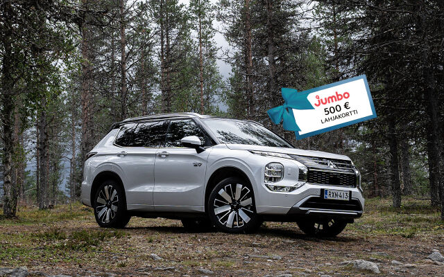 Mitsubishi-mallistoon 0 % + kulut ja 500 € lahjakortti