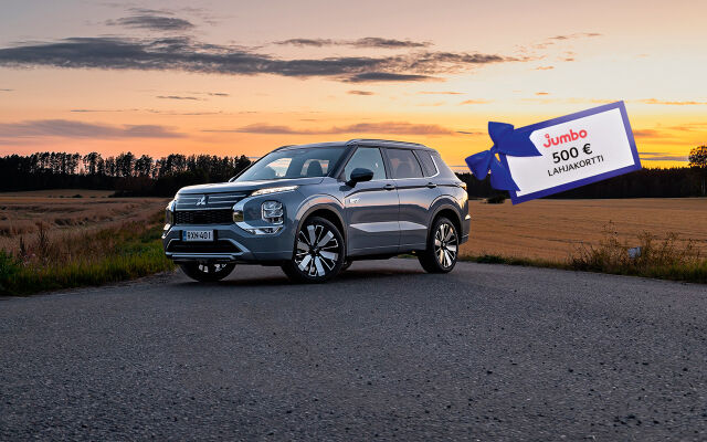 Välipäivät: Mitsubishi Outlander 0 % +500€ lahjakortti