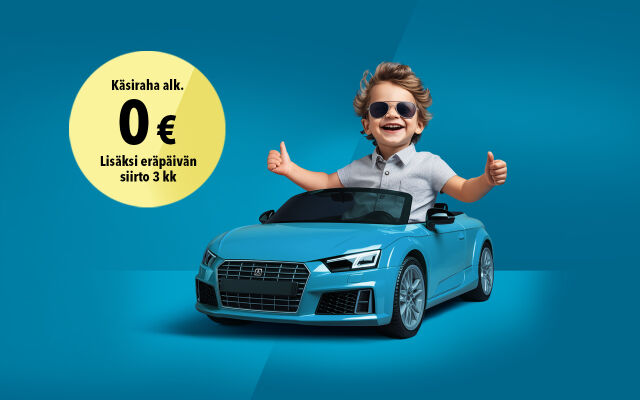 Vaihtoautoihin nyt käsiraha 0€ ja 3kk eräpäivän siirto