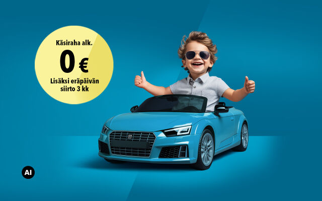 Vaihtoautoihin nyt käsiraha 0€ ja 3kk eräpäivän siirto