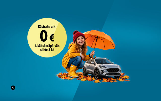 Vaihtoautoihin nyt käsiraha 0€ ja 3kk eräpäivän siirto