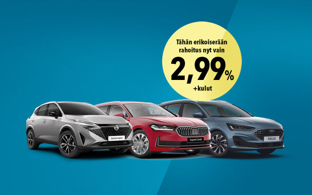 Erikoiserä vähän ajettuja vaihtoautoja edullisesti